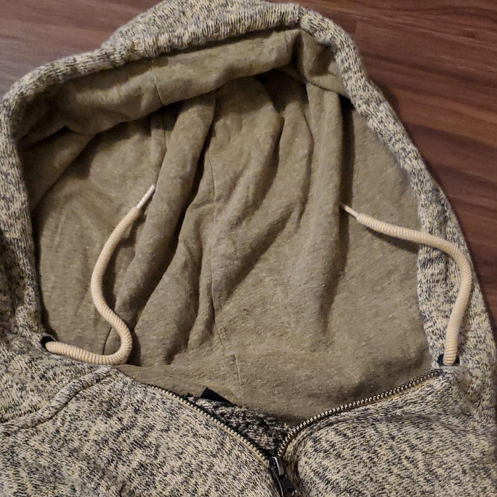 Vans Off The Wall Men's Olive Heather Half-Zip Hoodie Sweater - Picture 11 of 11